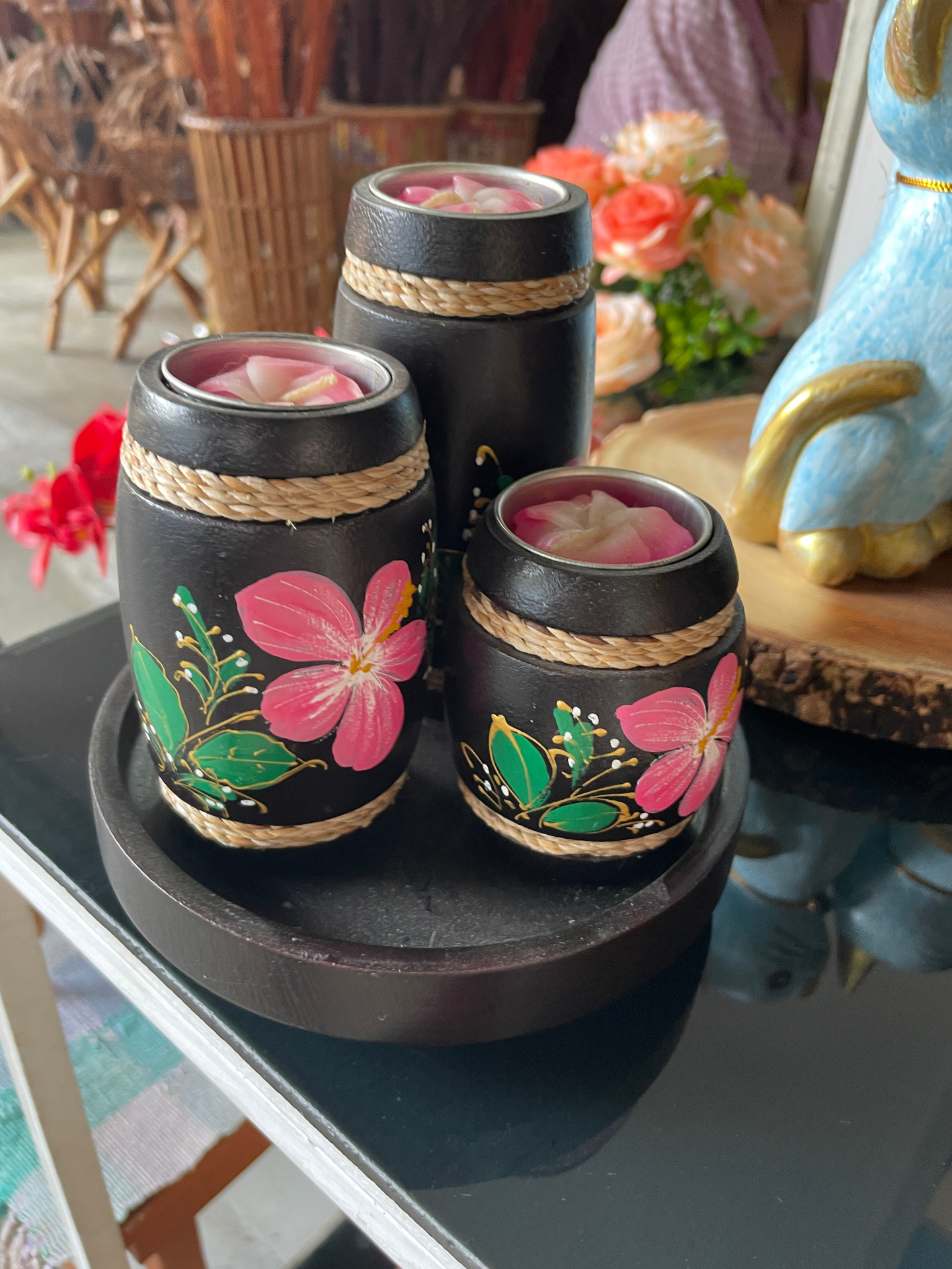 Hand-Painted Candle Holders